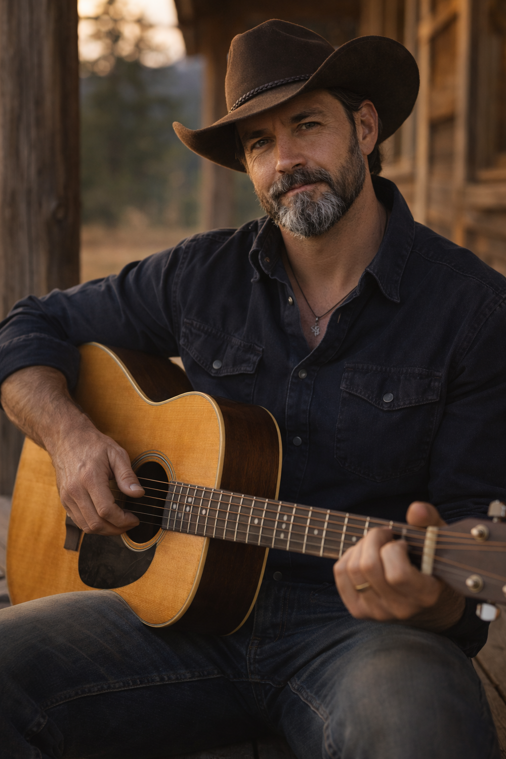 Tucker Redfield on the porch